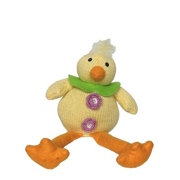 Yellow Duck Knitted Bean Bag Spring Plush Animal 12 Inch - Picture 1 of 4
